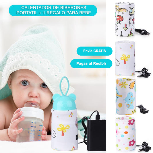 CALENTADOR DE BIBERONES PORTATIL® + 1 REGALO 🎁 PARA BEBE