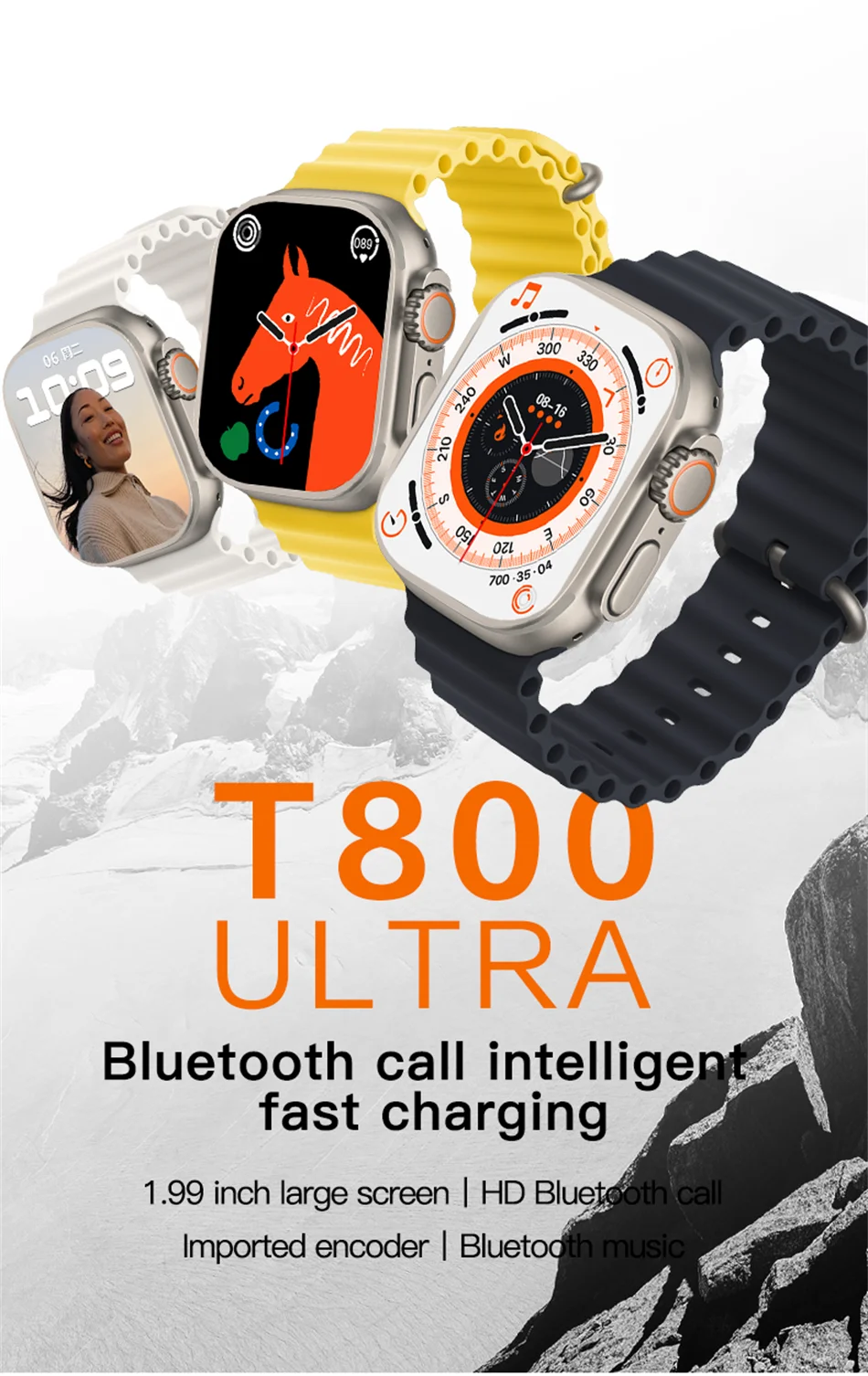 Smartwatch T800™ | 1.9 | DOBLE CORREA