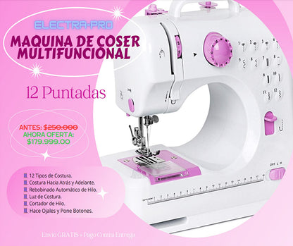 ELECTRA-PRO® MAQUINA DE COSER MULTIFUNCIONAL