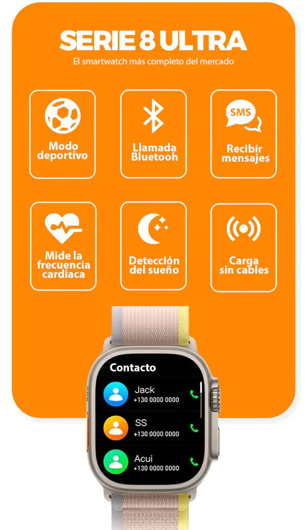 Smartwatch T800™ | 1.9 | DOBLE CORREA